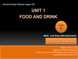 sumber belajar kelas 6 SD unit 1 (food and drink