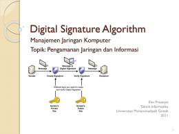 MJK2011 – Digital Signature Algorithm