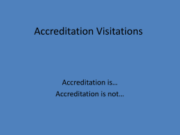 Accreditation Visitation Protocol - EAS-ed