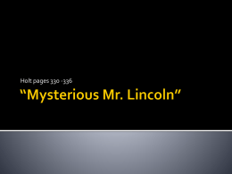Mysterious Mr. Lincoln