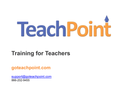 TeachPoint Training PowerPoint