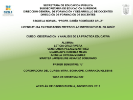 observacion en san cristobal