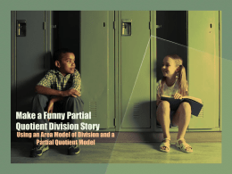Make a Funny Partial Quotient Division Story