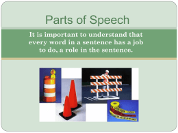 Parts of Speech FOLDABLE