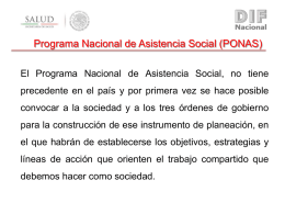 Programa Nacional de Asistencia Social – PONAS