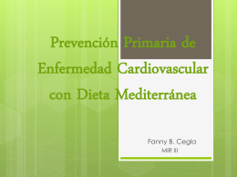 Prevención Primaria de Enfermedad Cardiovascular con Dieta