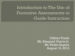 Use of Formative Assessments in the Classroom