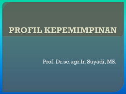 Kuliah3-PROFIL KEPEMIMPINAN