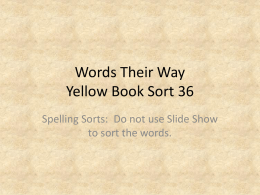 Yellow Book Sort 36