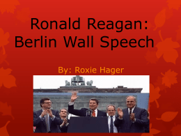 Ronald Reagan speech - AP English Language and Composition