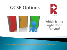 GCSE Options - Rossett School