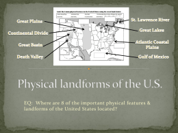 Landforms of the US PPT - Home of the Super Stingrays!!!