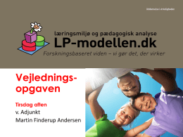 Martin Finderup Andersen: LP-modellen
