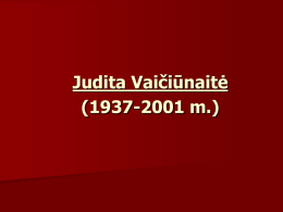 Judita Vaiciunaite