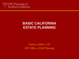 Basic California Estate Planning Powerpoint