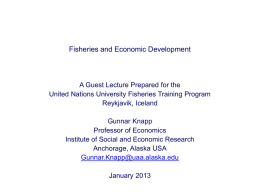 Lecture 5 - United Nations University Fisheries Training Programme