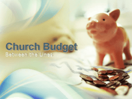 Church Budget Between the Lines