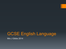 GCSE English Language new scheme