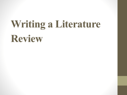 Writing+a+Literature+Review