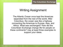 Columbian Exchange Essay