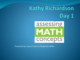 Kathy Richardson - Elementary Math