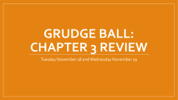 Grudge Ball: Chapter 3 Review
