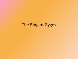 The Ring of Gyges Project 2011 P1