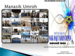 Manasik Umroh - UMROH & HAJI JEMBER 2013
