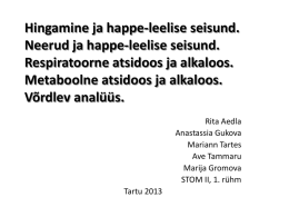 Happe-leelise tasakaal organismis - Marija Gromova e
