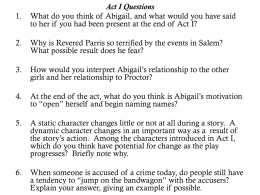 Act I Questions