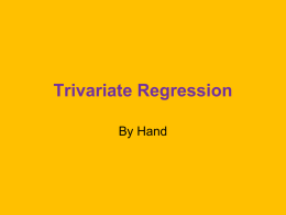 Trivariate Regression By Hand