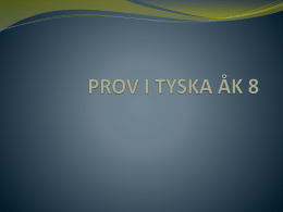 PROV I TYSKA ÅK 8