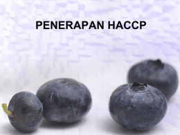 PENERAPAN HACCP PADA PRODUKSI MAKANAN
