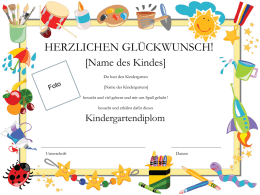 Kindergartendiplom - Gratis Office