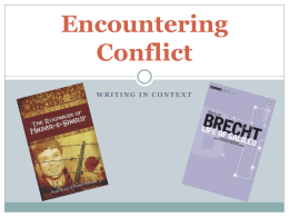 Encountering Conflict – Intro