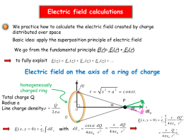 Electric field calculations