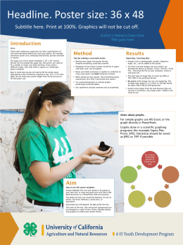 Poster size: 48 x 36 Headline here