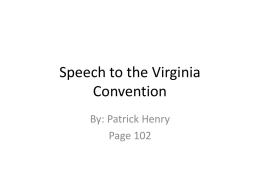 Speech to the Virginia Convention - mkhs