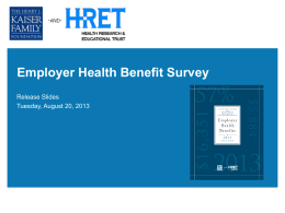 Percentage of All Firms Offering Health Benefits, 1999-2013