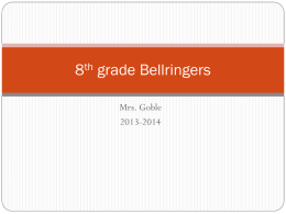 8th grade Bellringers - Doral Academy Preparatory