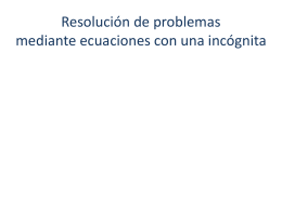 Resolución de problemas ecuaciones