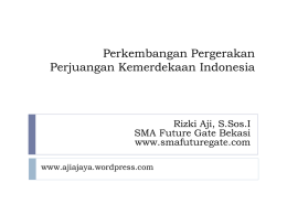 Perkembangan Pergerakan Perjuangan