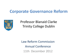 Professor Blanaid Clarke Trinity College Dublin