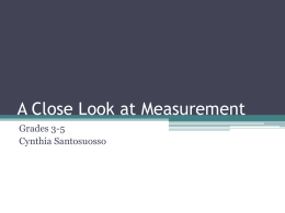 Measurement in Grades 3-5