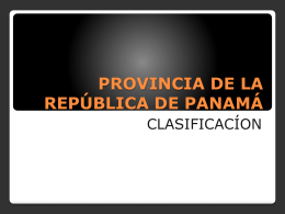 PROVINCIA DE LA REPÚBLICA DE PANAMÁ