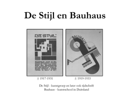 Bauhaus en De Stijl Powerpointpresentatie