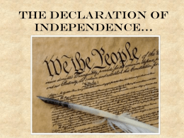 The Declaration of Independence*