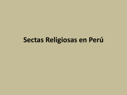 Sectas Religiosas en Perú - Cambridge College Secondary
