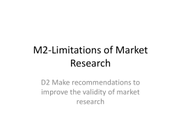 D2-Limitations of Market Research
