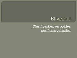 El verbo . clasificación